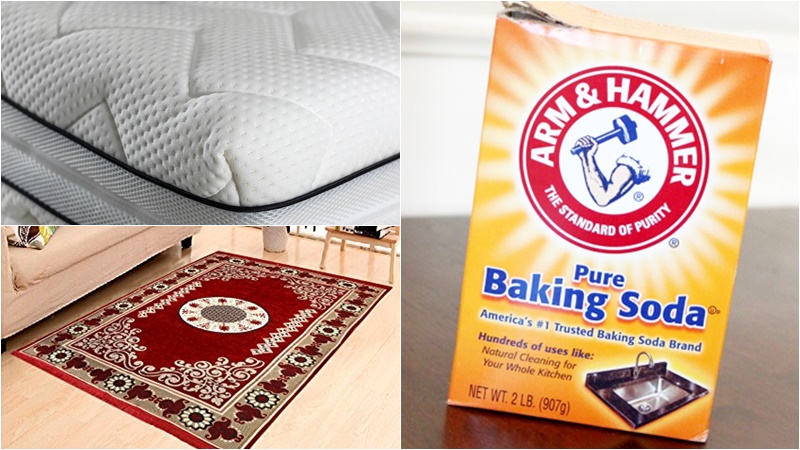 Dùng baking soda để giặt thảm